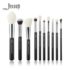 Jessup 10pcs Makeup Brushes Set Beauty tools Make up Brush Cosmetic Foundation Powder Definer Blending Eyeshadow Wing Liner Shopping