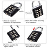 Image of 8 Digits Password Code Combination Padlock Zinc Alloy Suitcase For Luggage Travel Code Smart Lock Code Keyed Anti-thieft Lock Shopping