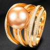 Image of GODKI 2020 Trendy Twist Pearl Statement Rings for Women Cubic Zircon Finger Rings Beads Charm Ring Bohemian Beach Jewelry 2019 Shopping