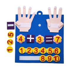 Kid Montessori Toys Felt Finger Numbers Math Toy Children Counting Early Learning For Toddlers Intelligence Develop 30*30cm Shopping