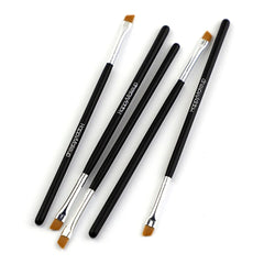 Happy Makeup 5Pcs Black Eyebrow Inclined Flat Angled Brush Eyeliner Eyeshadow Eye Brow Makeup Tool Professional Women Cosmetic Shopping