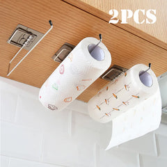 1/2pcs Hanging Toilet Paper Holder Roll Paper Holder Bathroom Towel Rack Stand Kitchen Stand Paper Rack Home Storage Racks Shopping