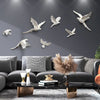 Image of Nordic FRP Wall Resin Feather Murals Home Livingroom TV Sofa Background Wall Sticker Crafts Restaurant Wall Hanging Decoration Shopping