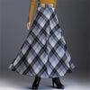 Image of Neophil Woolen Warm S-3XL Thick Plaid Skirts 2023 Winter Women England Style Pockets Midi Pleated A-Line Wool Tartan Skirt S9216 Shopping