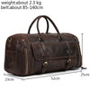 Image of Vintage Crazy Horse leather Travel Bag With Shoe Pocket 20 inch big capacity Real Leather Weekend luuage Bag large Messenger Bag Shopping