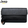 Image of JEEP BULUO Famous Brand Men's Handbag Day Clutches Bags Luxury For Phone and Pen High Quality Spilt Leather Wallets Hand Bag Shopping