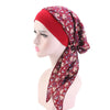 Image of 2020 fashion printed flowers women inner hijabs cap muslim head scarf turban bonnet ready to wear ladies wrap under hijab caps Shopping