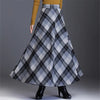 Image of Neophil Woolen Warm S-3XL Thick Plaid Skirts 2023 Winter Women England Style Pockets Midi Pleated A-Line Wool Tartan Skirt S9216 Shopping