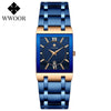 Image of Relogio Masculino WWOOR Gold Watch Men Square Mens Watches Top Brand Luxury Golden Quartz Stainless Steel Waterproof Wrist Watch Shopping