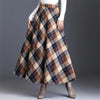 Image of Neophil Woolen Warm S-3XL Thick Plaid Skirts 2023 Winter Women England Style Pockets Midi Pleated A-Line Wool Tartan Skirt S9216 Shopping