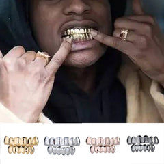 Hip Hop Rock Teeth Caps Teeth Decor Teeth Cover Case Grills Tooth Cap Rapper Top Bottom Tooth Grills Custom Fit Teeth Grillz Shopping111