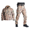 Image of Outdoor Tactical Jacket Men Pants Military Clothing Fleece Camo Waterproof Jacket Airsoft Camping Combat Uniform Hunting Suits Shopping