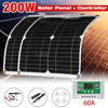 Image of 200W Solar Panel Kit 60A 12V Battery Charger with Controller Caravan Boat - Shopping