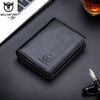 Image of BULLCAPTAIN Men's Genuine Leather Wallet New RFID Locomotive British Leisure Multi Card Bag Large Capacity Waist Leather Wallet Shopping