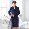 Image of Winter Thick Warm Female Coral Fleece Kimono Robe Lovers Couple Nightgown Bath Gown Sleepwear Men Large Nightwear M L XL XXL 3XL Shopping