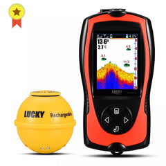 LUCKY FF1108-1CWLA Rechargeable Wireless Sonar for Fishing 45M Water Depth Echo Sounder Fishing Finder Portable Fish Finder Shopping