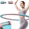 Image of 6 Parts Detachable Stainless Steel Sport Hoops Women Aro Fitness Training Gym At Home Massage Waist Ring Weight Loss Yoga Circle Shopping