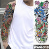 Image of Large Arm Sleeve Tattoo Japanese Wave Waterproof Temporary Tattoo Sticker Lily Peacock Men Full Tiger Fox Tatoo Body Art Women Shopping