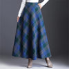 Image of Neophil Woolen Warm S-3XL Thick Plaid Skirts 2023 Winter Women England Style Pockets Midi Pleated A-Line Wool Tartan Skirt S9216 Shopping