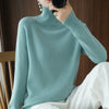 Image of Turtleneck Pullover Fall/winter 2023 Cashmere Sweater Women Pure Color Casual Long-sleeved Loose Pullover Bottoming Women's Shopping