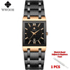 Image of Relogio Masculino WWOOR Gold Watch Men Square Mens Watches Top Brand Luxury Golden Quartz Stainless Steel Waterproof Wrist Watch Shopping