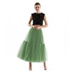 Image of Maxi Long Tulle Skirts for Women Black Gothic Pleated Skirt Casual Party Fairycore Summer Winter Jupe Longue 2022 Falda Mujer Shopping