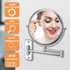 Image of Double-Sided Magnifying Makeup Mirror, 8Inch 1X/5X,10X Wall Mounted Extension Adjustable Rotating Vanity Round Makeup Mirrors - Shopping