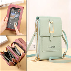 Simple Transparent Touch Screen Phone Crossbody Bag