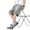 Image of Men's Loose Casual Starry Sky Pattern Denim Shorts Shopping