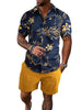 Image of Men's 3D Printed Short-sleeved Shirt Beach Pants Suit Shopping