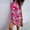 Image of Women's Dress Elegant Printed Sleeveless Shopping