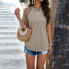 Image of Women's Temperament Crew Neck Short-sleeved Top Shopping