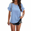 Image of Women's Temperament Crew Neck Short-sleeved Top Shopping