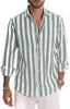 Image of Polo Collar Stripes Shirt Loose Shopping