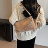 Image of Women's Textured Pleated Chain Shoulder Messenger Bag Shopping