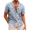 Image of Men's Summer Printed Short-sleeved Shirt Shopping