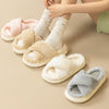 Image of Fashion Cross Fluffy Slippers Women Shopping