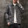 Image of Smoky Gray Denim Coat Short Jacket Shopping