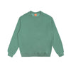 Image of Pure Cotton Fleece-lined Solid Color Loose Round Neck Sweater Shopping