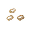 Image of Letter Seal Titanium Steel Plating 18K Gold Ring Shopping