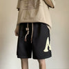 Image of Summer Loose Casual Drawstring Couple Sports Shorts Shopping