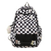 Image of Girly And Fashion Chessboard Plaid Backpack Shopping