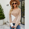 Image of Round Neck Multicolor Women's Knitwear Loose Shopping