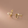 Image of S925 Sterling Silver Ear Clip Wave Pattern Cold Style Shopping