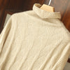 Image of Pure Wool Cascading Collar Pullover Loose Sweater Shopping