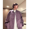 Image of American Retro Premium Purple Baseball Trendy Niche Jacket Shopping