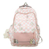 Image of Girly And Fashion Chessboard Plaid Backpack Shopping