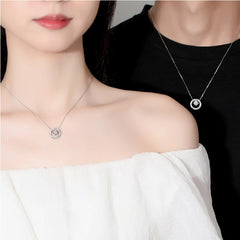 Men's And Women's Fashion Love Rubik's Cube Necklace Clavicle Chain Shopping