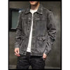 Image of Smoky Gray Denim Coat Short Jacket Shopping