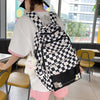 Image of Girly And Fashion Chessboard Plaid Backpack Shopping